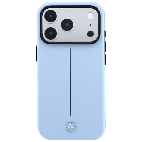 Mercedes Benz iPhone 17 Pro/iPhone 18 Pro Cover Leather Iconic Line Blå