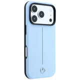 Mercedes Benz iPhone 17 Pro/iPhone 18 Pro Cover Leather Iconic Line Blå