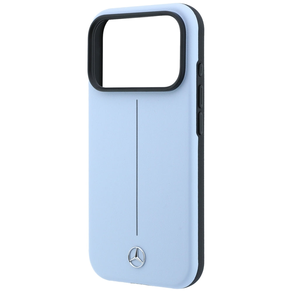 Mercedes Benz iPhone 17 Pro/iPhone 18 Pro Cover Leather Iconic Line Blå
