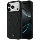 Mercedes Benz iPhone 17 Pro/iPhone 18 Pro Cover i læder med 3D MagSafe, Sort