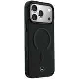 Mercedes Benz iPhone 17 Pro/iPhone 18 Pro Cover i læder med 3D MagSafe, Sort