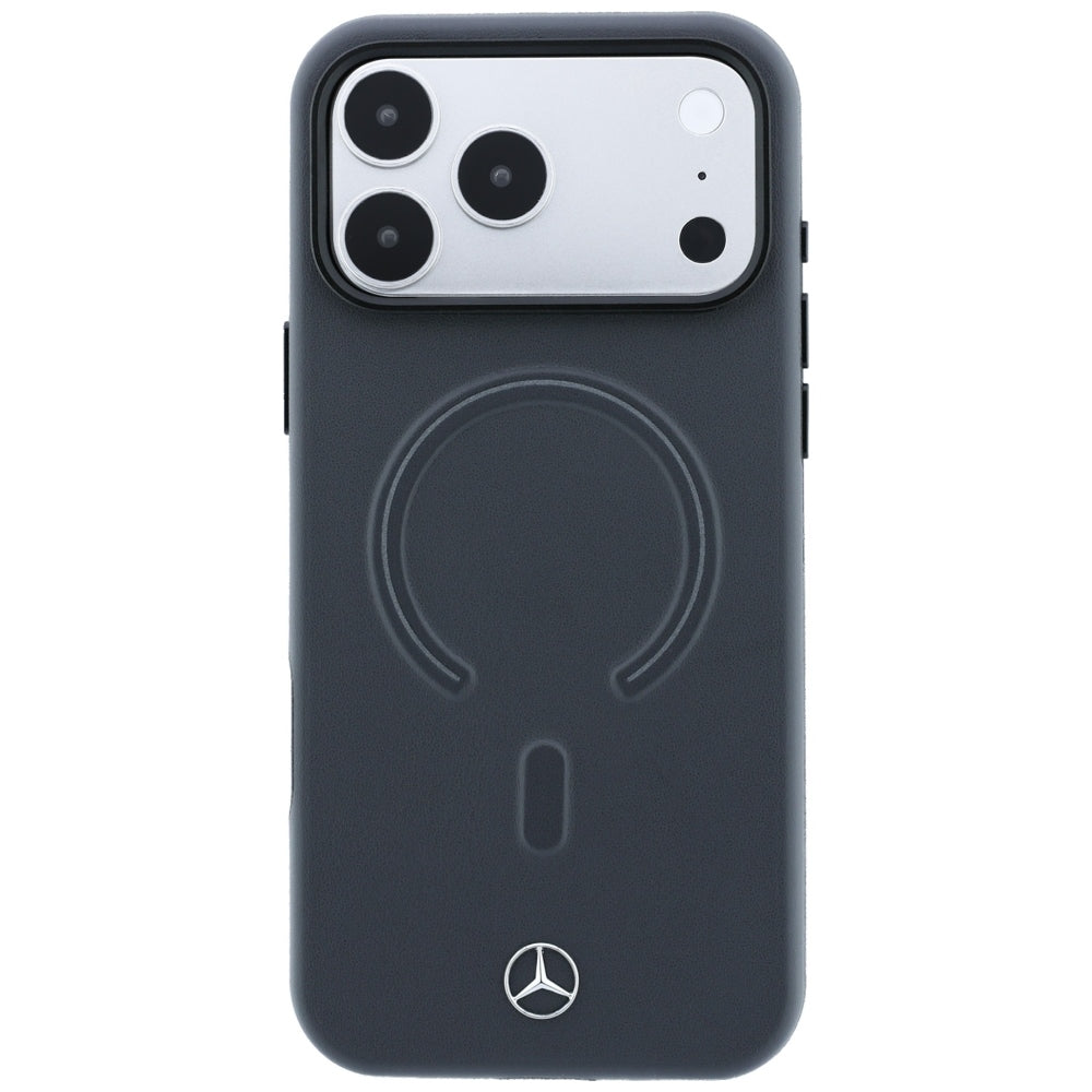 Mercedes Benz iPhone 17 Pro/iPhone 18 Pro Cover Leather 3D MagSafe Grå