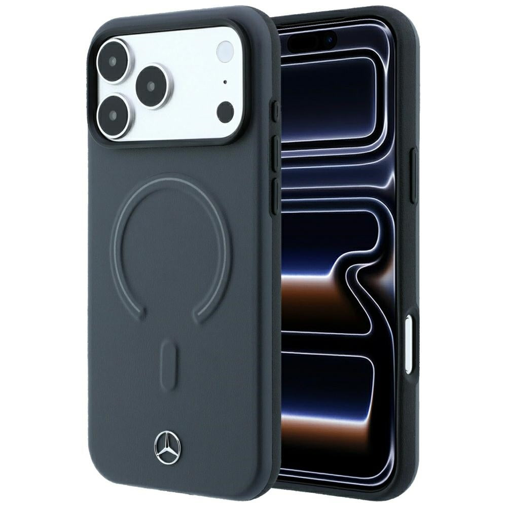 Mercedes Benz iPhone 17 Pro Max/iPhone 18 Pro Max Cover Leather 3D MagSafe Grå