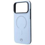 Mercedes Benz iPhone 17 Pro Max/iPhone 18 Pro Max Cover i læder med 3D MagSafe Blå