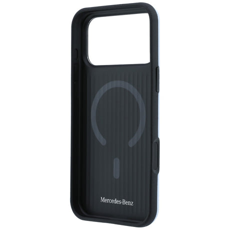 Mercedes Benz iPhone 17 Pro Max/iPhone 18 Pro Max Cover i læder med 3D MagSafe Blå