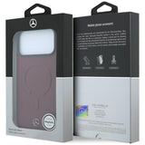 Mercedes Benz iPhone 17 Pro Max/iPhone 18 Pro Max Cover i læder med 3D MagSafe, bordeauxrød