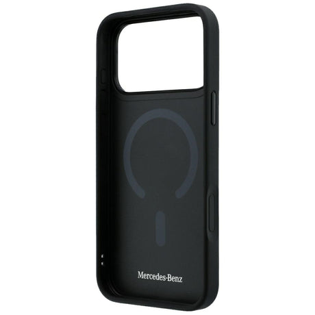 Mercedes Benz iPhone 17 Pro Max/iPhone 18 Pro Max Cover Leather Crossed Lines Sort