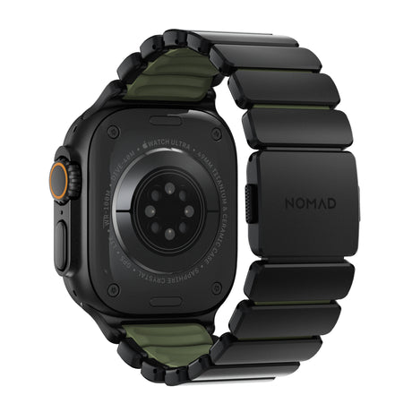 Nomad Apple Watch 45/46mm/Ultra 49mm Armbånd Stratos Band Sort Forest