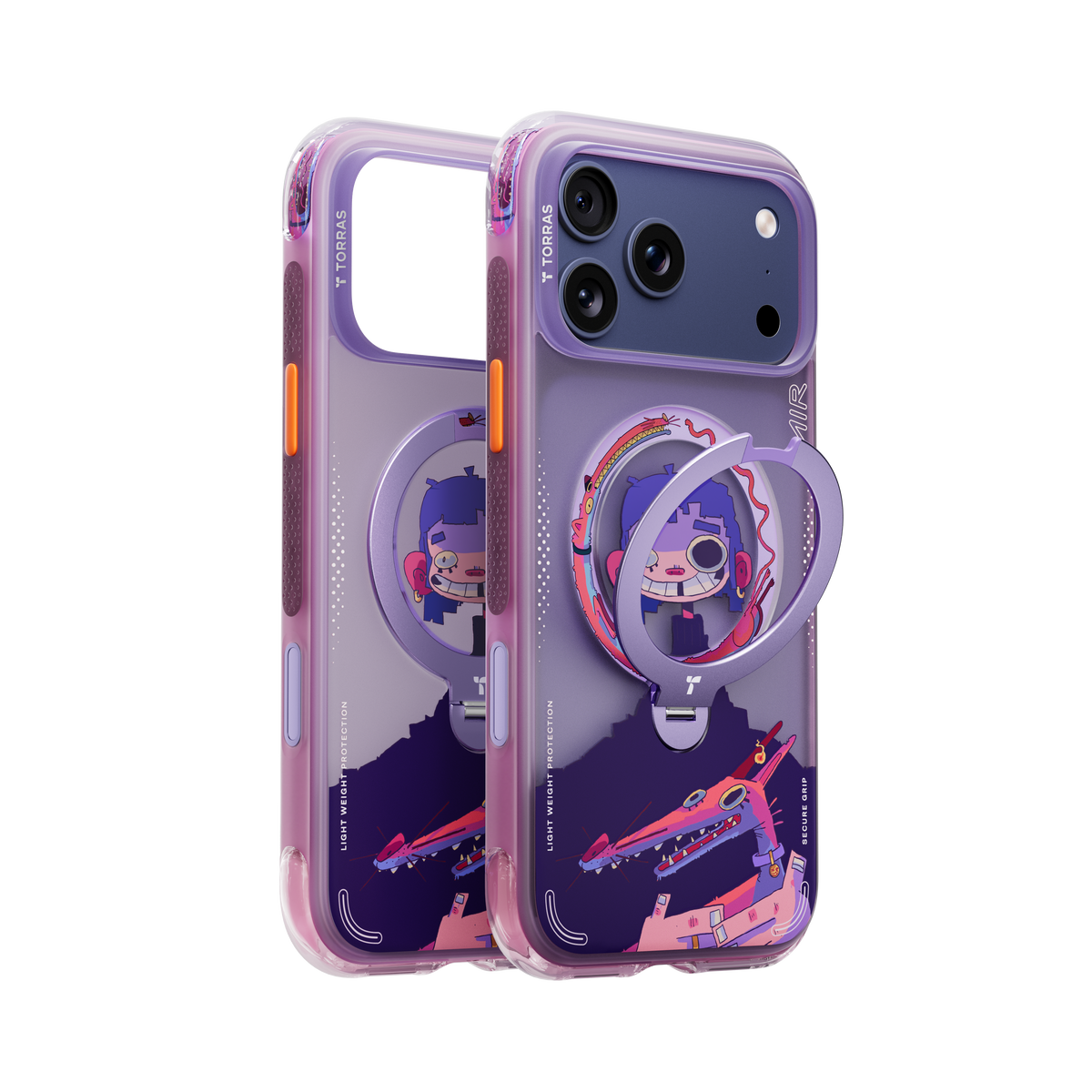 Torras iPhone 17 Pro Cover Ostand Q3 Air Gawx Neon Night Muse