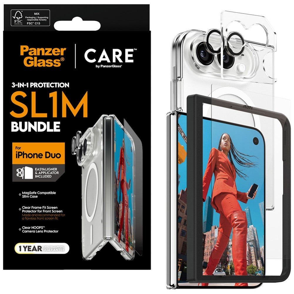 CARE by PanzerGlass iPhone Duo 3-in-1 SL1M Bundle