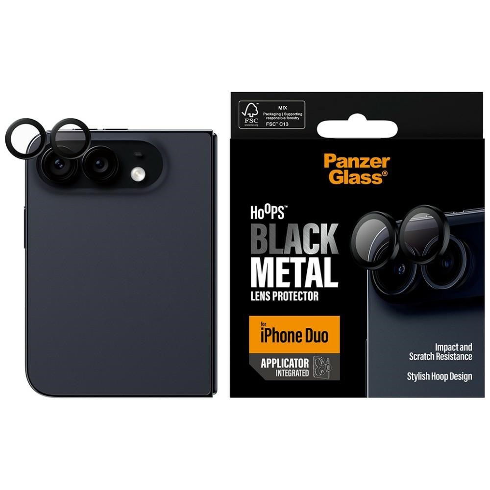 PanzerGlass iPhone Duo Kameralinsebeskytter Hoops Sort