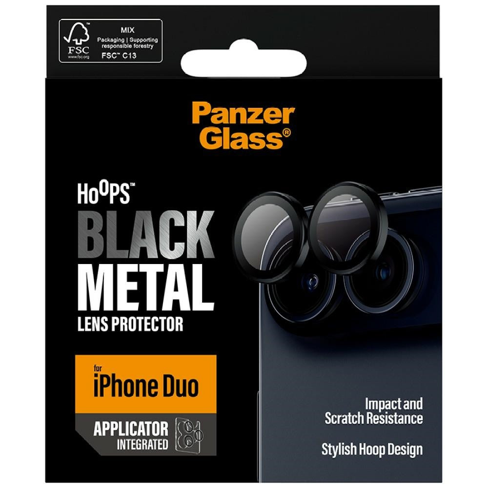 PanzerGlass iPhone Duo Kameralinsebeskytter Hoops Sort