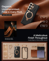 Torras Samsung Galaxy S26 Ultra Cover Ostand Q3 Vegskin Obsidian Black