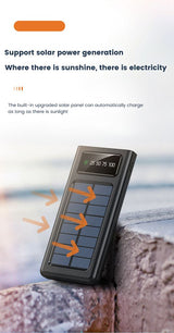 SiGN Powerbank med solceller & indbyggede kabler 20 000 mAh