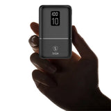 SiGN Mini Powerbank med Display 10 000mAh Sort