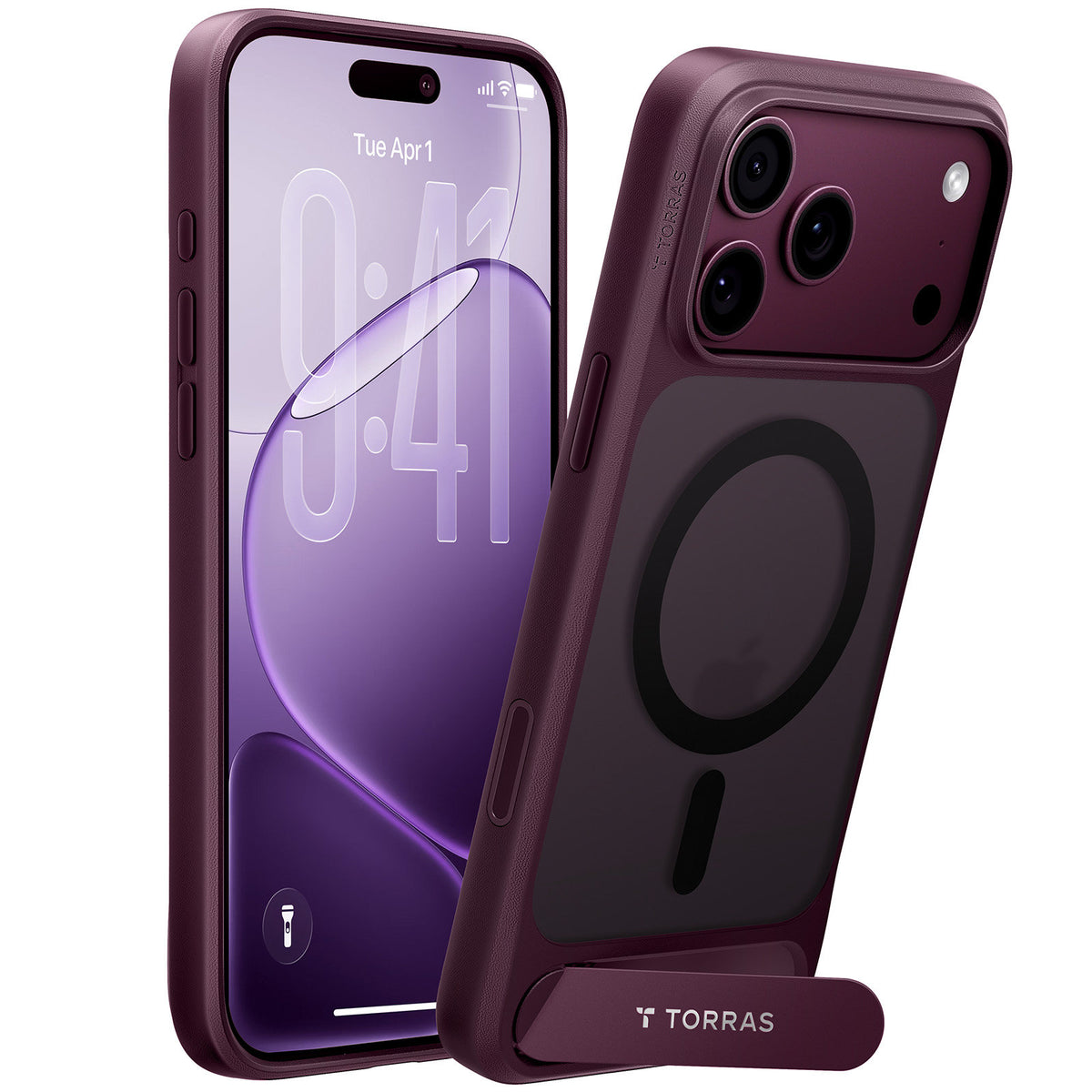 Torras iPhone 18 Pro Cover Ostand L1 Lilla