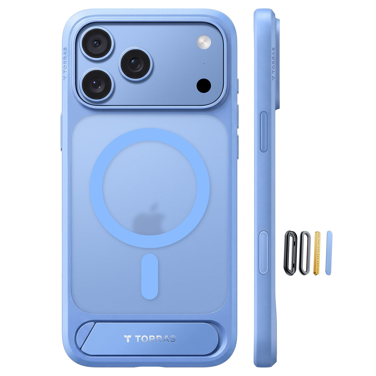 Torras iPhone 18 Pro Cover Ostand L1 Blå