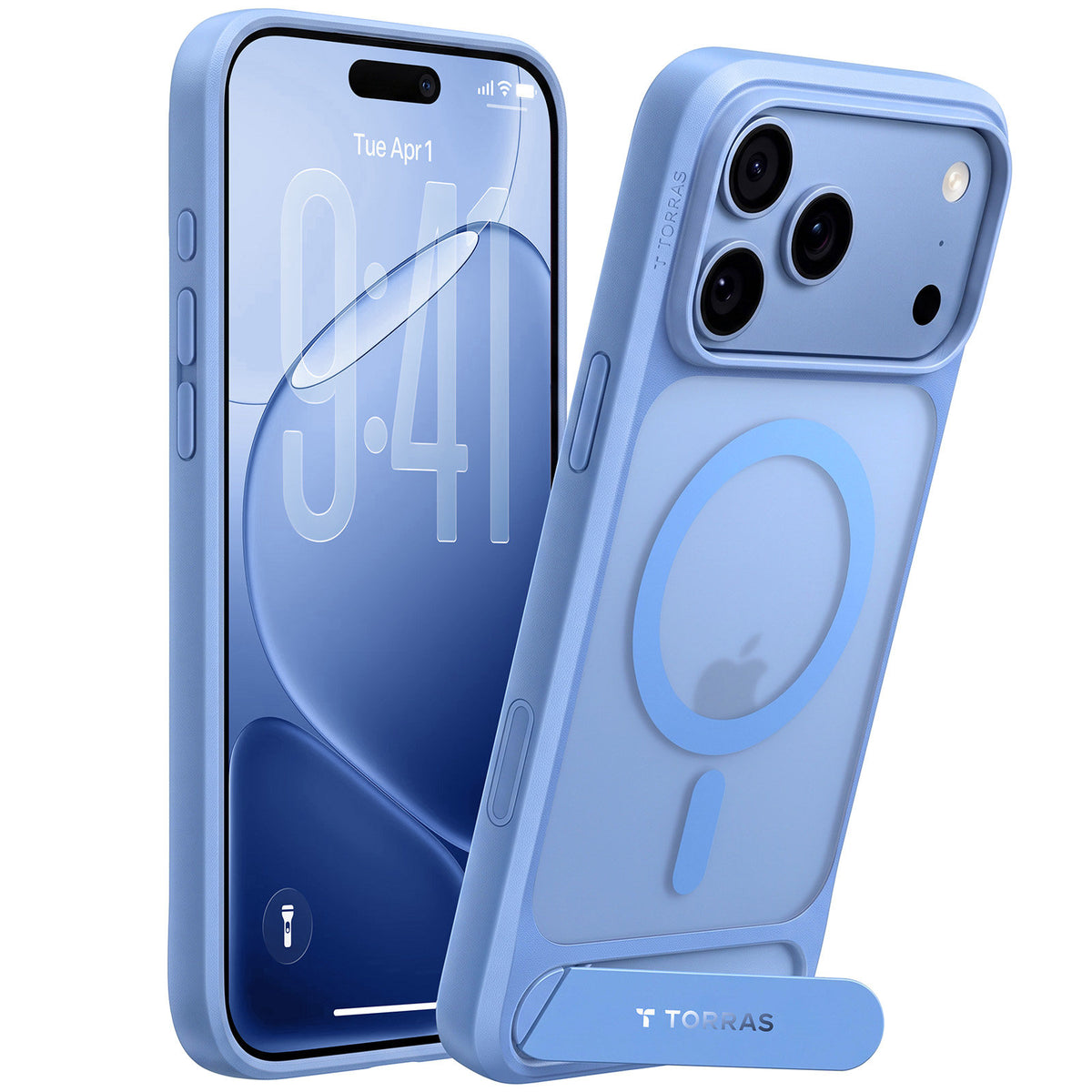 Torras iPhone 18 Pro Cover Ostand L1 Blå