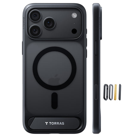 Torras iPhone 18 Pro Max Cover Ostand L1 Sort