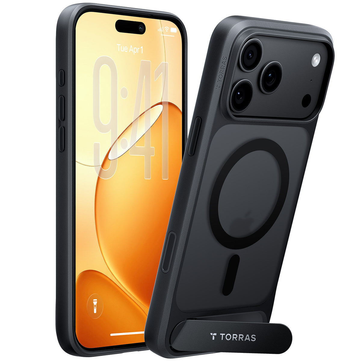 Torras iPhone 18 Pro Max Cover Ostand L1 Sort