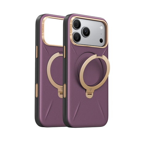 Torras iPhone 18 Pro Cover Ostand Q3 Vegskin Cloud Plum