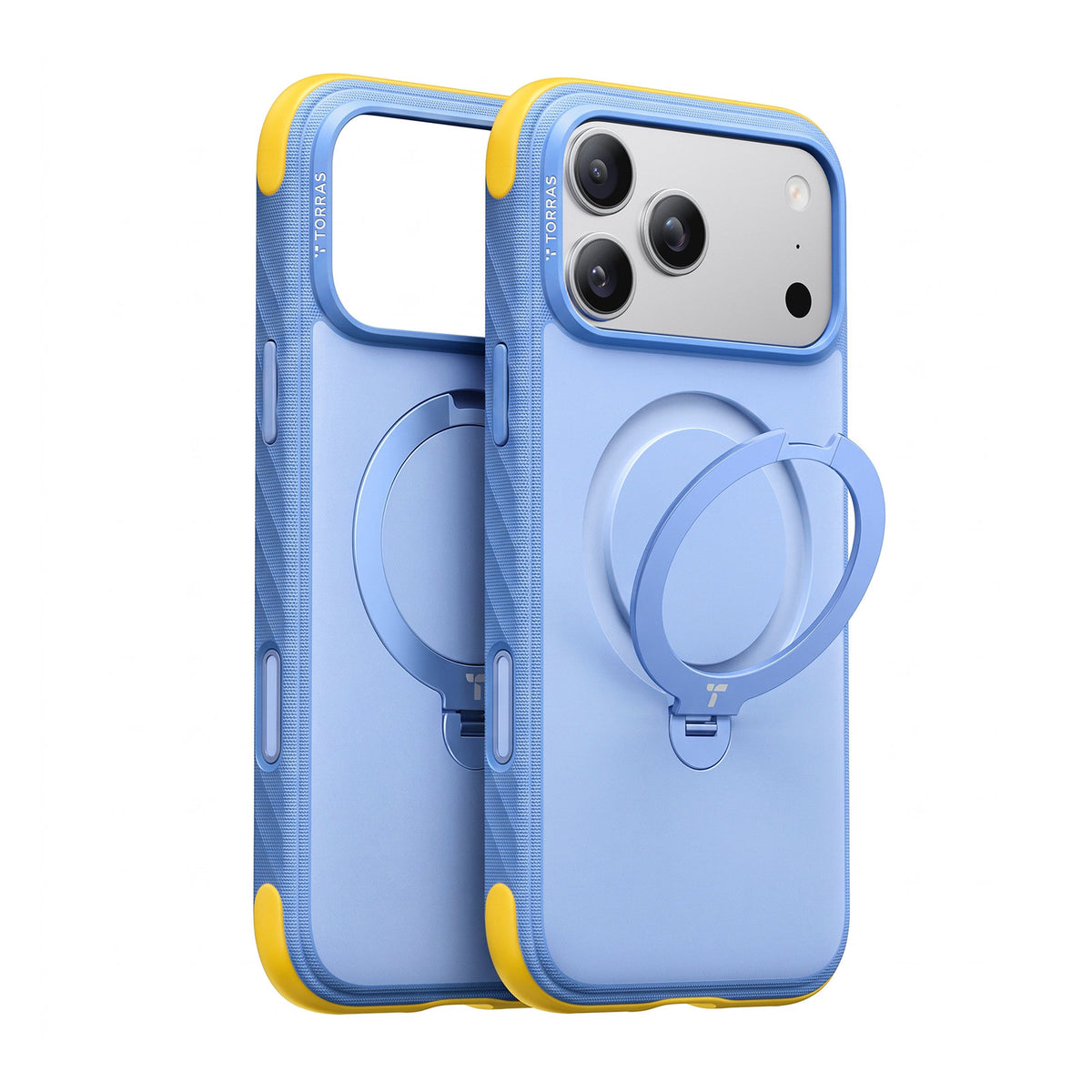 Torras iPhone 18 Pro Cover Ostand Q3 Rugged Island Blue