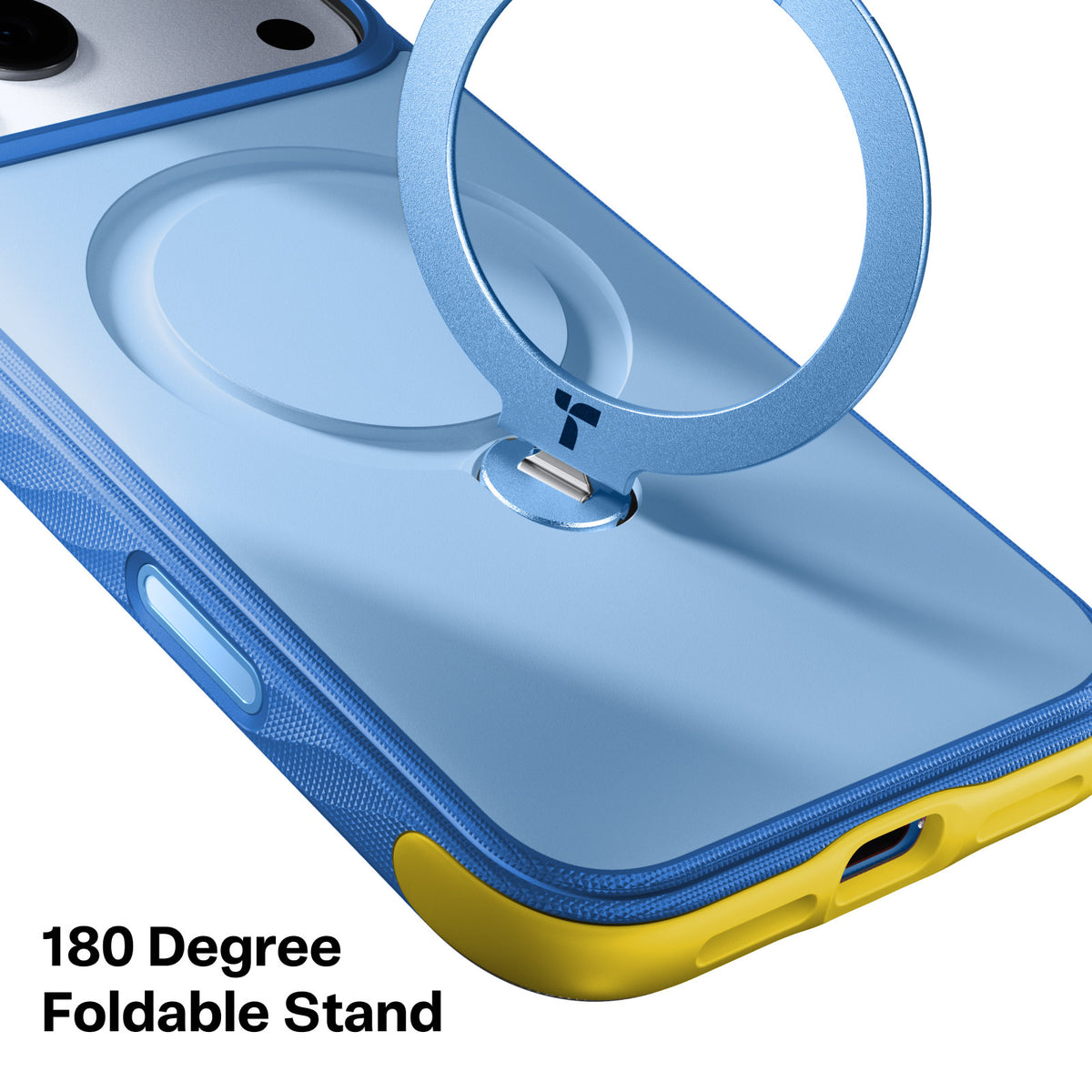 Torras iPhone 18 Pro Cover Ostand Q3 Rugged Island Blue