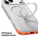 Torras iPhone 18 Pro Cover Ostand Q3 Rugged Sunrise White