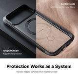 Torras iPhone 18 Pro Max Cover Ostand Q3 Rugged Jet Black