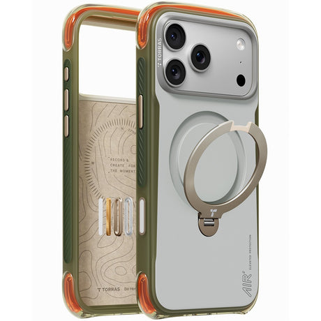 Torras iPhone 18 Pro Cover Ostand Q3 Air Pro Alpine Marble