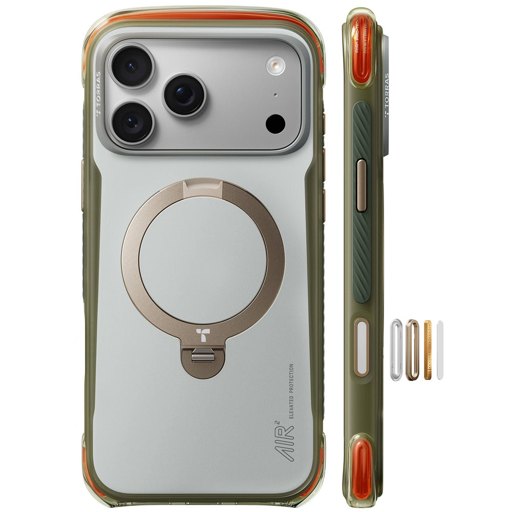 Torras iPhone 18 Pro Max Cover Ostand Q3 Air Pro Alpine Marble