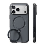 Torras iPhone 18 Pro Cover Ostand Q3 Air Essential Obsidian Black