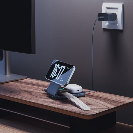 Alogic Trådløs oplader Yoga 3-in-1 Sort