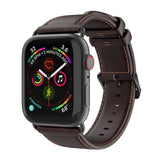 Dux Ducis Apple Watch 44/45/46mm/Ultra 49mm Armbånd Ægte Læder Mørkebrun