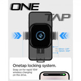Spigen Bilholder OneTap Pro Dashboard Mount Oplader 15W Sort