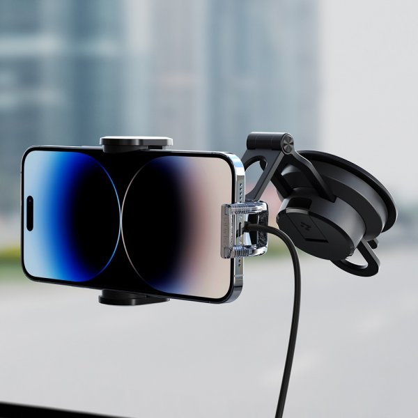 Spigen Bilholder OneTap Pro Dashboard Mount Oplader 15W Sort