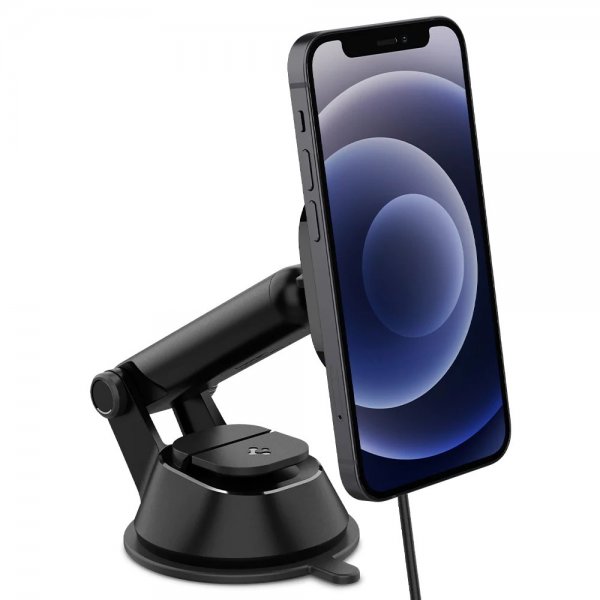 Spigen Bilholder OneTap Magnetic Car Mount Dashboard Trådløs Opladning Sort