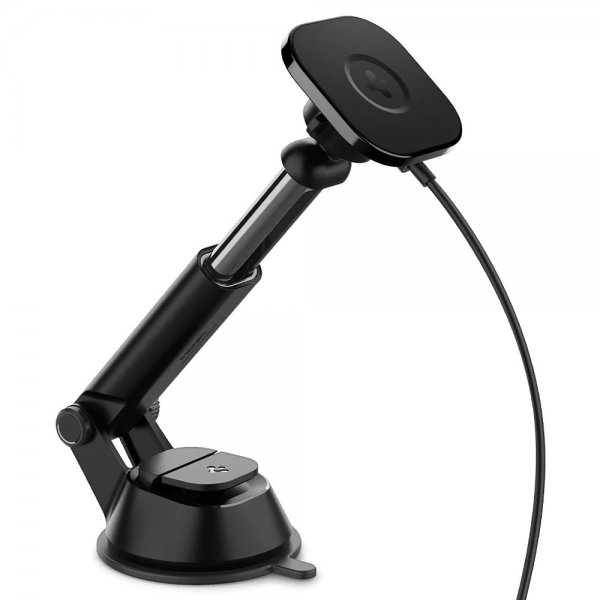 Spigen Bilholder OneTap Magnetic Car Mount Dashboard Trådløs Opladning Sort