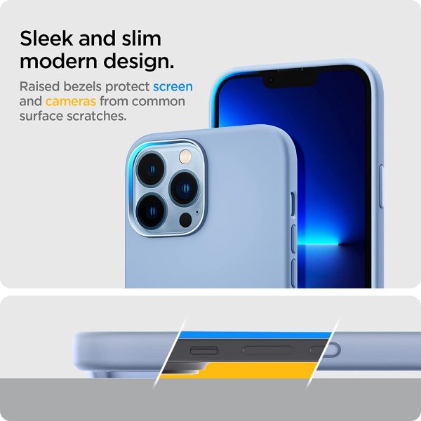 Spigen iPhone 13 Pro Max Cover Silicone Fit Sierra Blue