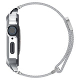 Spigen Apple Watch 45mm Cover med Rem Metal Fit Pro Silver