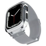 Spigen Apple Watch 45mm Cover med Rem Metal Fit Pro Silver