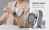 Spigen Apple Watch 45mm Cover med Rem Metal Fit Pro Silver