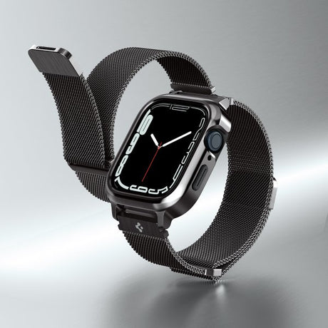 Spigen Apple Watch 45mm Skal med Rem Metal Fit Pro Graphite