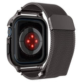 Spigen Apple Watch 45mm Skal med Rem Metal Fit Pro Graphite