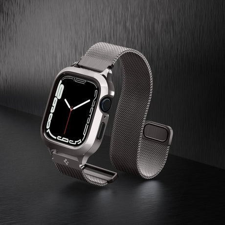 Spigen Apple Watch 45mm Skal med Rem Metal Fit Pro Graphite