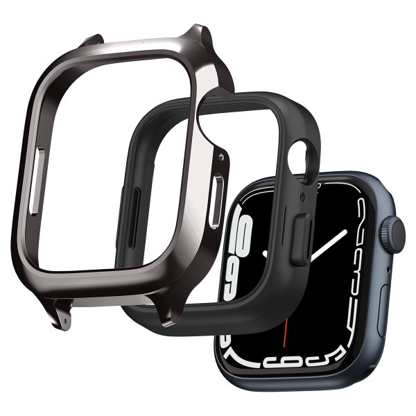 Spigen Apple Watch 45mm Skal med Rem Metal Fit Pro Graphite