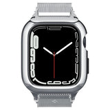 Spigen Apple Watch 40mm Skal med Armbånd Metal Fit Pro Sølv