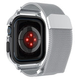 Spigen Apple Watch 40mm Skal med Armbånd Metal Fit Pro Sølv