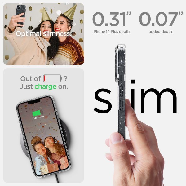 Spigen iPhone 14 Plus Cover Liquid Crystal Glitter Crystal Quartz