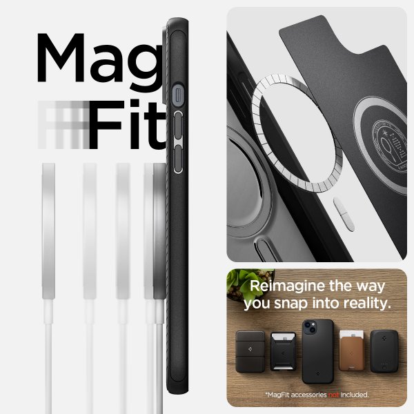 Spigen iPhone 14 Plus Cover Mag Armor MagFit Mat Sort